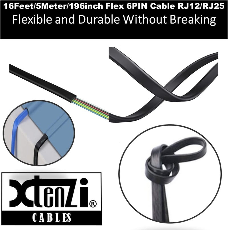 Xtenzi 6Pin Flex Cable XTFC Wire Accessory XT91612 for Amp Remote Bass Knob Compatible with Kicker IX ZX DX ZXM Amplifier - Image 3